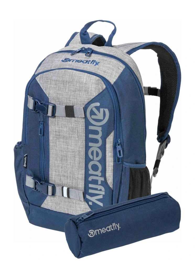 Batoh Meatfly Basejumper, Blue / Grey Heather, 22 L