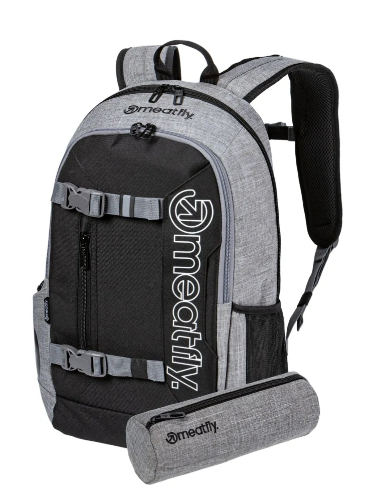 Batoh Meatfly Basejumper, Grey Heather / Black, 22 L