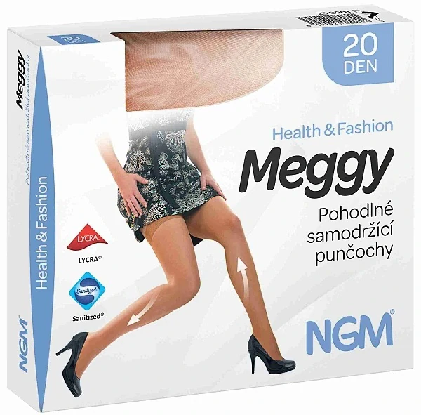 MEGGY samodržící punčochy 20 DEN s podpůrným tlakem 8 - 10 mmHg