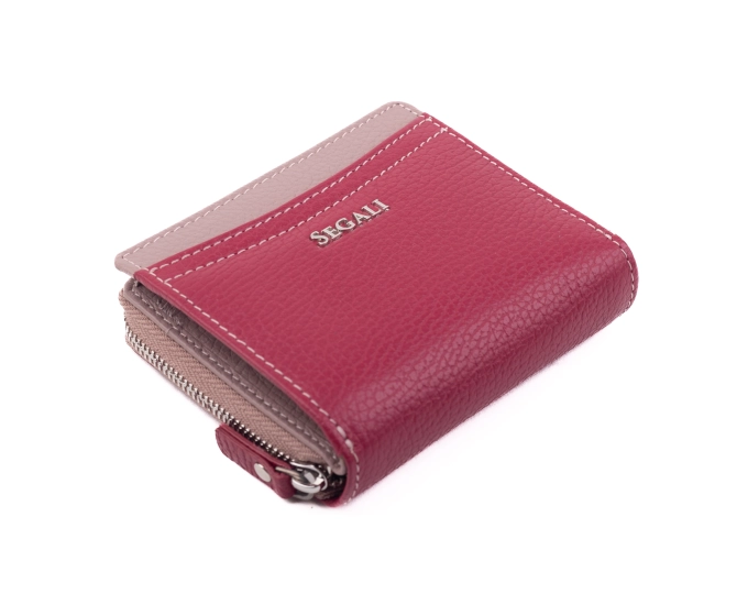 Kožená peněženka SG-7544 magenta/cameo rose