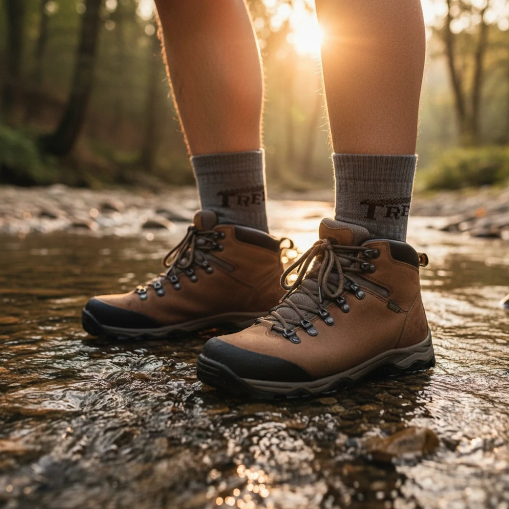 AK ponožky TREK bavlněné šedé 25-26 (38-39)