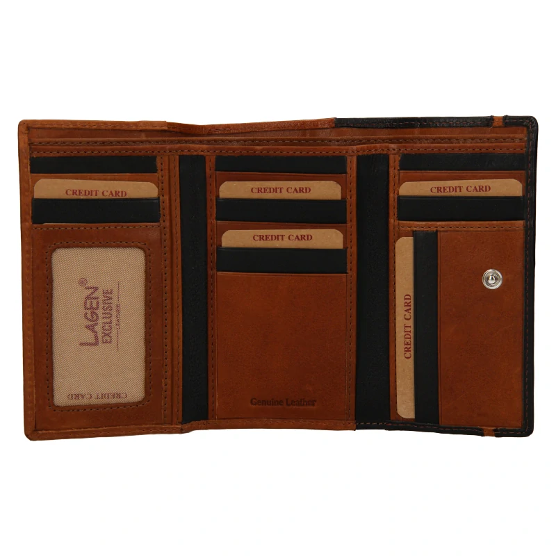 Dámská peněženka LAGEN BLC/5305/222 cognac-black