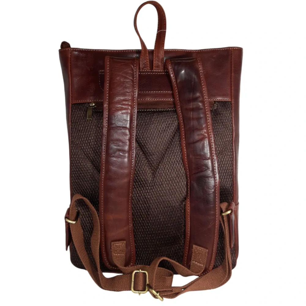 Unisex kožený batoh SENDI DESIGN  Red Brown 