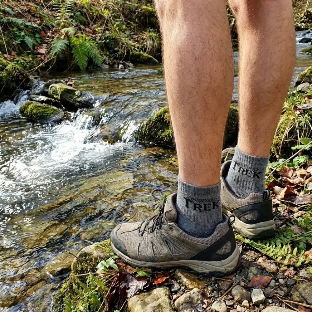 AK ponožky TREK bavlněné šedé 25-26 (38-39)