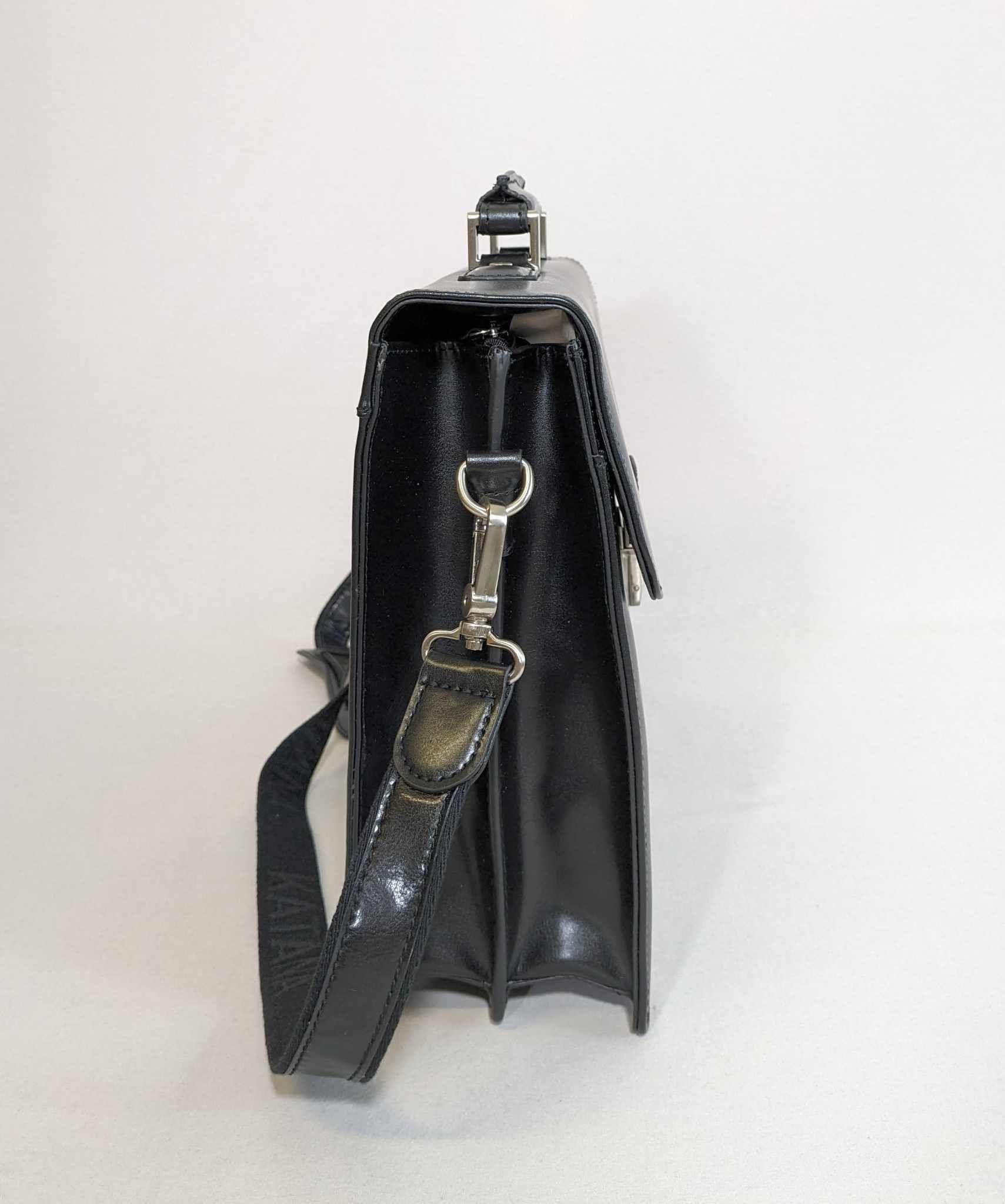 Kožená aktovka KATANA 63041-01 černá barva