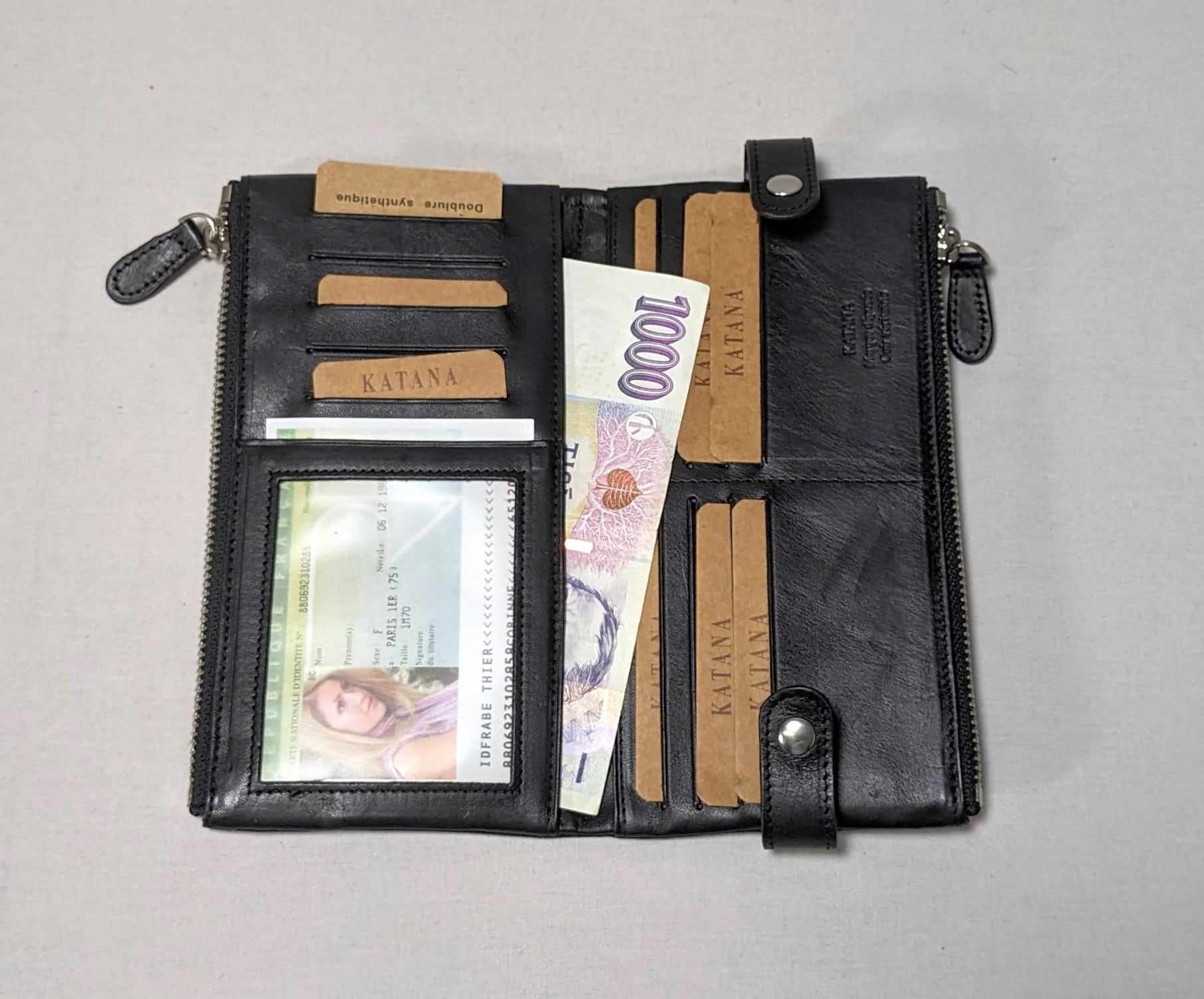 Dámská peněženka kožená  K 253118-01  černá