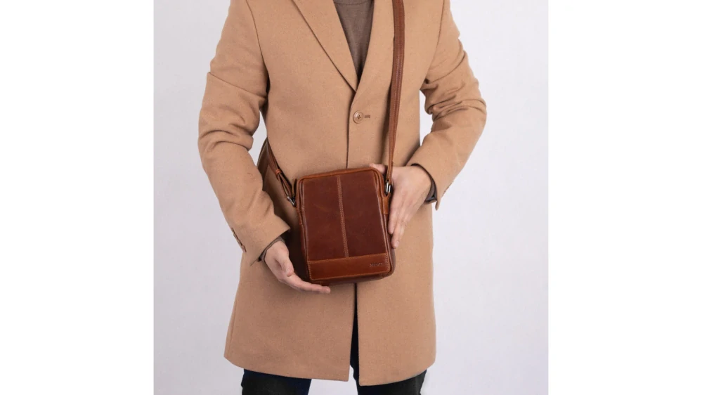 Pánská taška přes rameno kožená SEGALI 171 tan