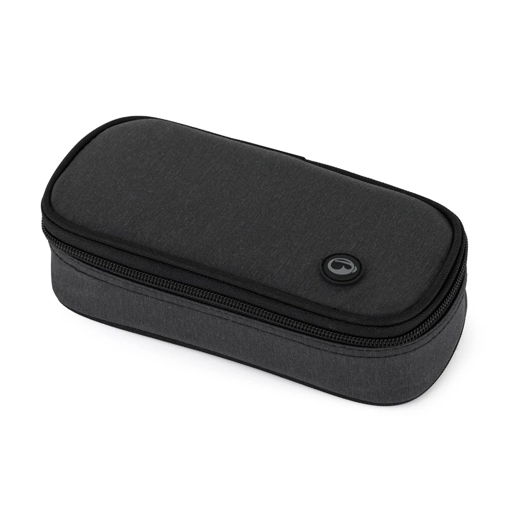 SET BATOH ZIPSTER 25 A Školní dvoukomorový batoh s vyjímatelným bederním pásem – černý s bílými květy