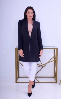 MAGDALÉNA-elegantní dámský blejzr-černá barva