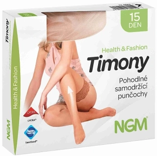 Dámské samodržící punčochy TIMONY 15 DEN s podpůrným tlakem 8 - 10 mmHg